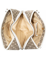 Giani Bernini Logo Jacquard 4 Poster White Signature Shoulder Bag