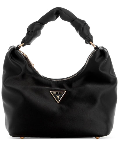 Guess Velina Small Satin Top Handle Zippered Hobo Bag