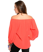 LLove Womens Off-the-Shoulder Blouse Red