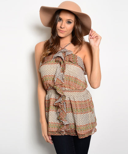 CIEL USA Womens Tribal Print Top