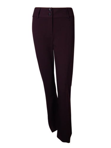 Alfani Two-Button Curvy-Fit Pants, Wine Size 6 Short