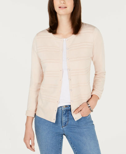 Charter Club Textured Cardigan Medium