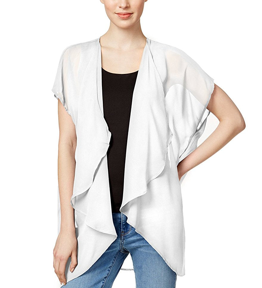 Collection Xiix Solid Cap Sleeve Kimono