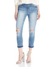 Dittos Women's Gigi Midrise Release-Hem Crop Jean Busted Blue 28