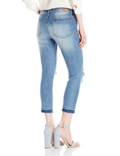 Dittos Women's Gigi Midrise Release-Hem Crop Jean Busted Blue 28