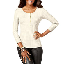 INC International Concepts Half-Zip Ribbed Sweater