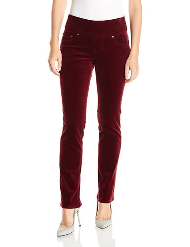 JAG Petite Peri Corduroy Straight Leg Pants Elderberry