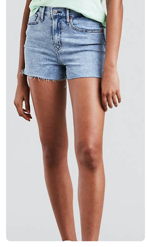 Levis Mile High Cutoff Denim Shorts Amplified Indigo 31