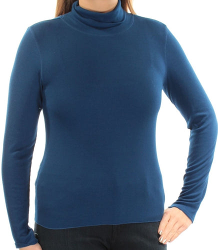 Planet Gold Juniors Pullover Turtleneck Navy Peony L