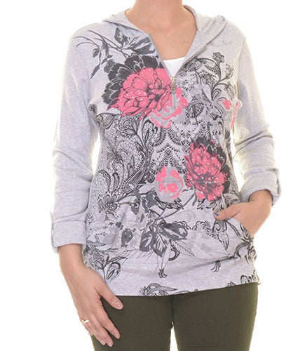 Style & Co. Women's Floral Layered Look Sweatshirt Size XLarge